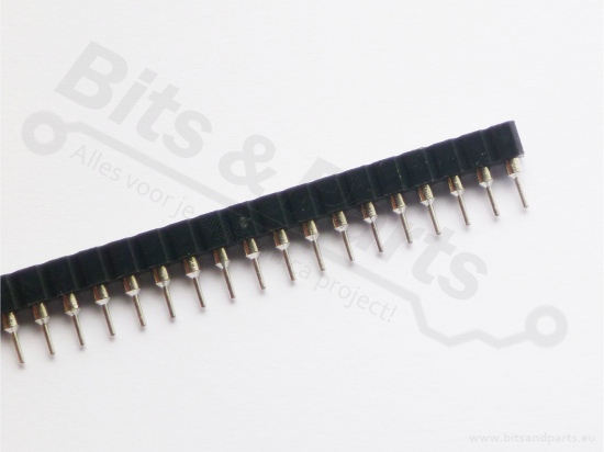 Header pins female 40 pins metal